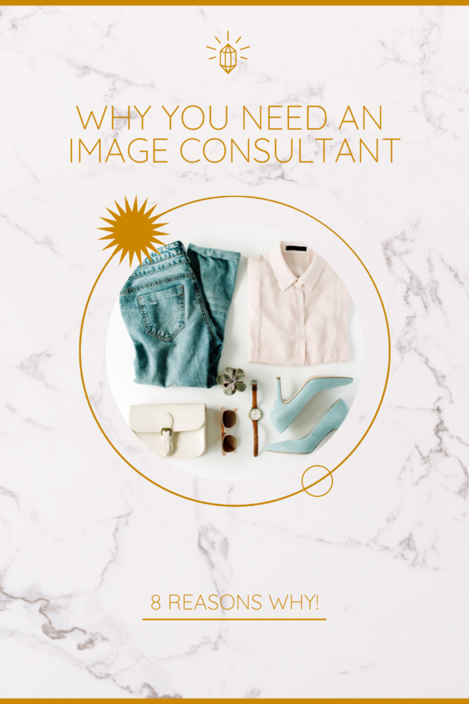 Marble background and yellow text with a flatlay of an outfit.